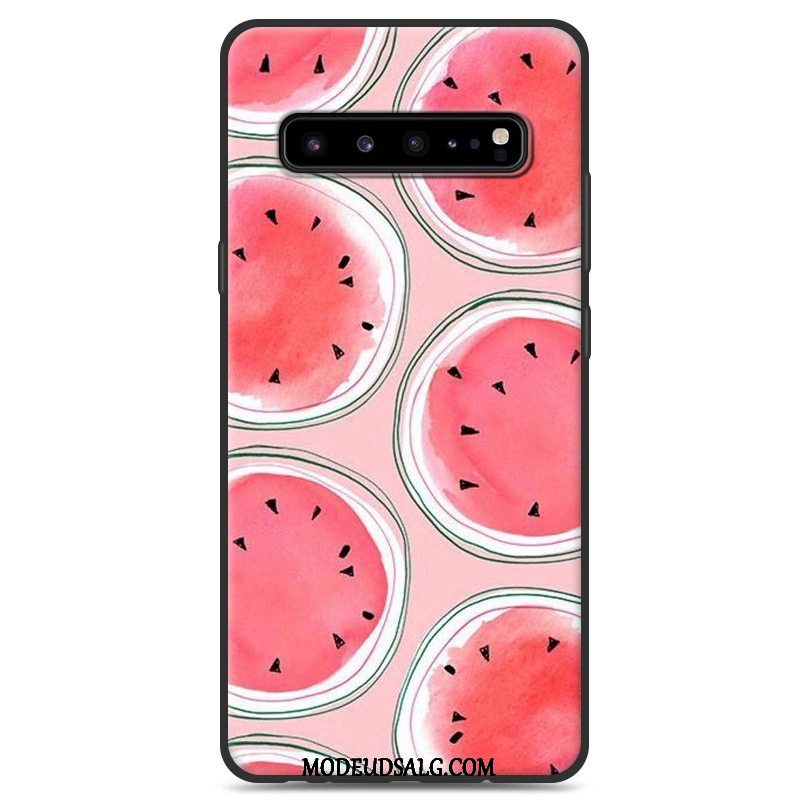 Samsung Galaxy S10 5g Etui Grå Cover Af Personlighed Sort Silikone