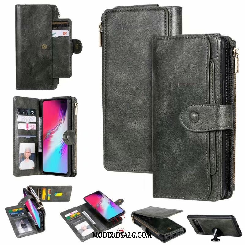 Samsung Galaxy S10 5g Etui Rød Vintage Beskyttelse Lædertaske