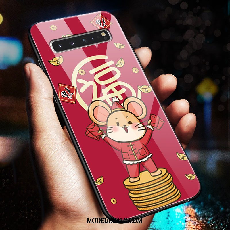 Samsung Galaxy S10 5g Etui Silikone Cartoon Net Red Ny Beskyttelse