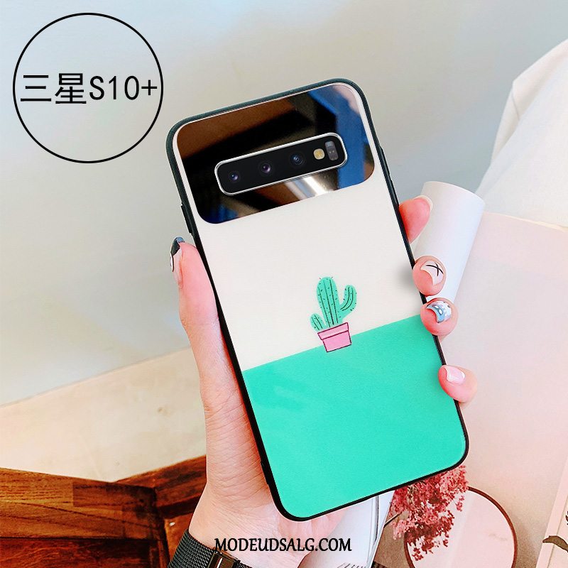 Samsung Galaxy S10+ Etui Af Personlighed Frisk Grøn Cover Spejl