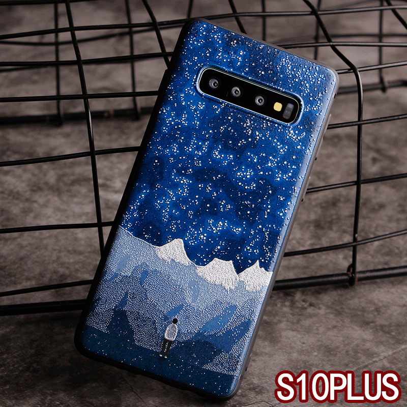 Samsung Galaxy S10+ Etui Anti-fald Ny Relief Silikone Alt Inklusive