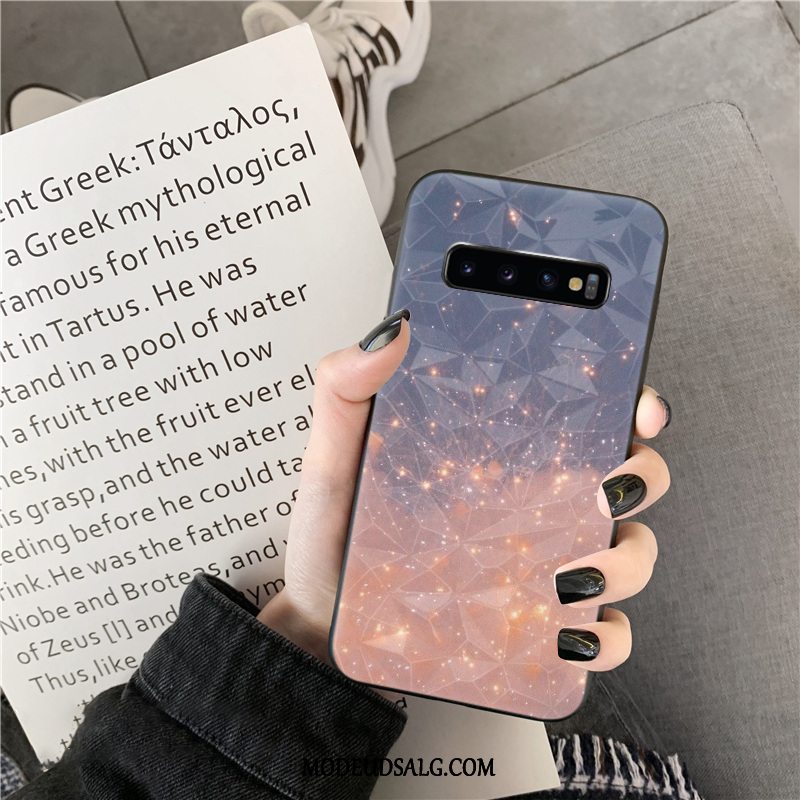 Samsung Galaxy S10+ Etui Beskyttelse Cover Rombe Grå