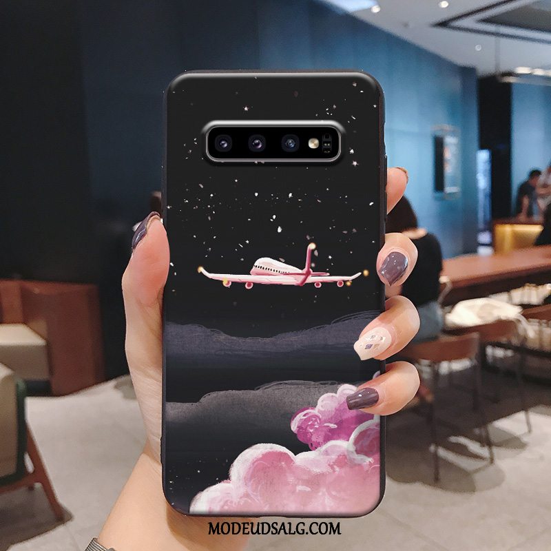 Samsung Galaxy S10+ Etui Beskyttelse Nubuck Trend Cover Cartoon