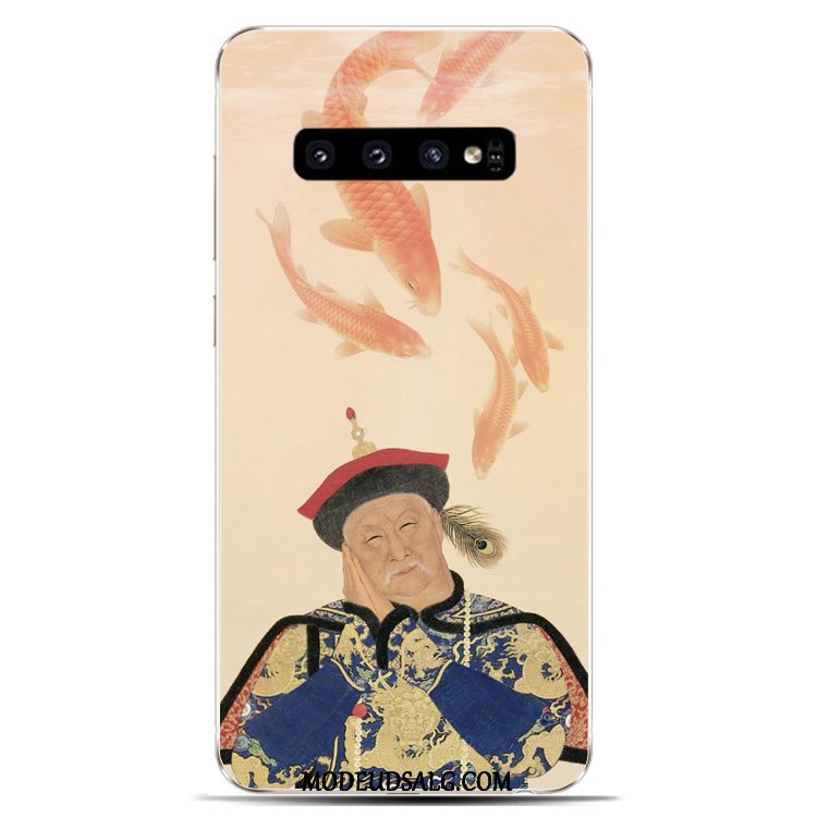 Samsung Galaxy S10 Etui Blå Blød Cover Beskyttelse Morsom