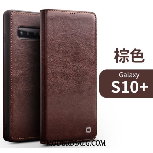 Samsung Galaxy S10+ Etui Business Beskyttelse Kort Cover Folio