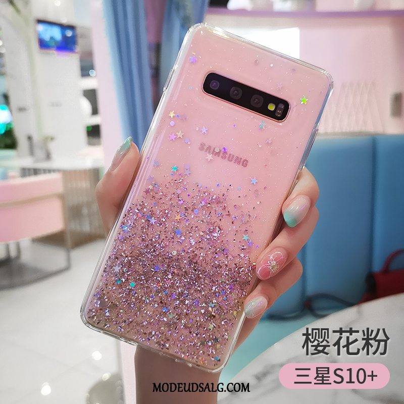 Samsung Galaxy S10+ Etui / Cover Beskyttelse Silikone Anti-fald Sort Hård