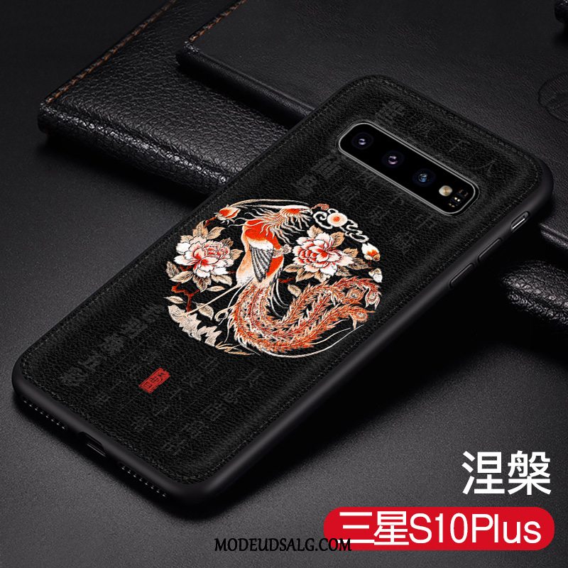 Samsung Galaxy S10+ Etui Cover Blød Anti-fald Kinesisk Stil Mode