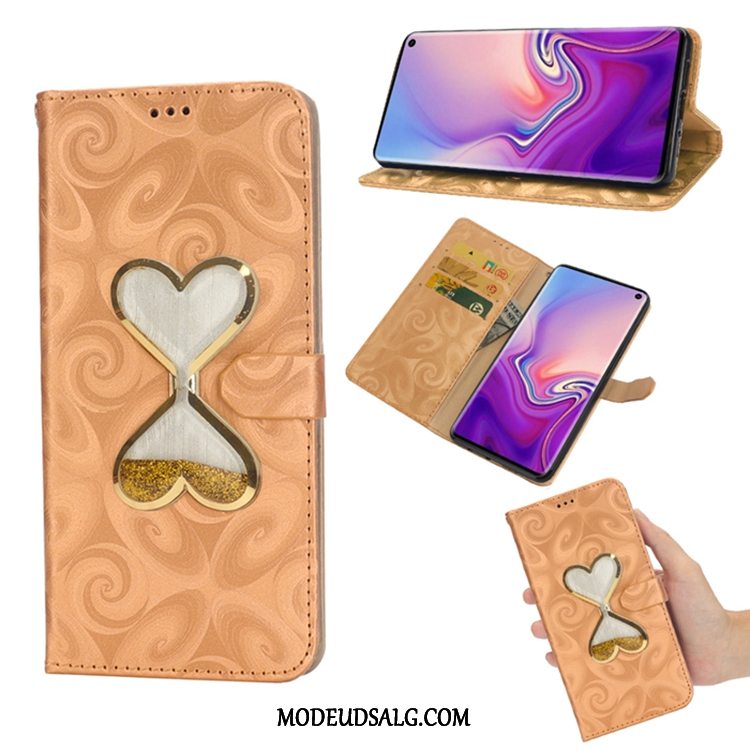 Samsung Galaxy S10 Etui / Cover Folio Hvid Lædertaske Quicksand Anti-fald