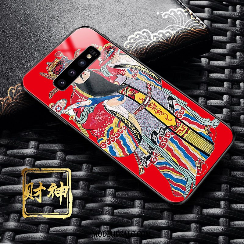 Samsung Galaxy S10 Etui / Cover Glas Kinesisk Stil Blød Rigdomens Gud