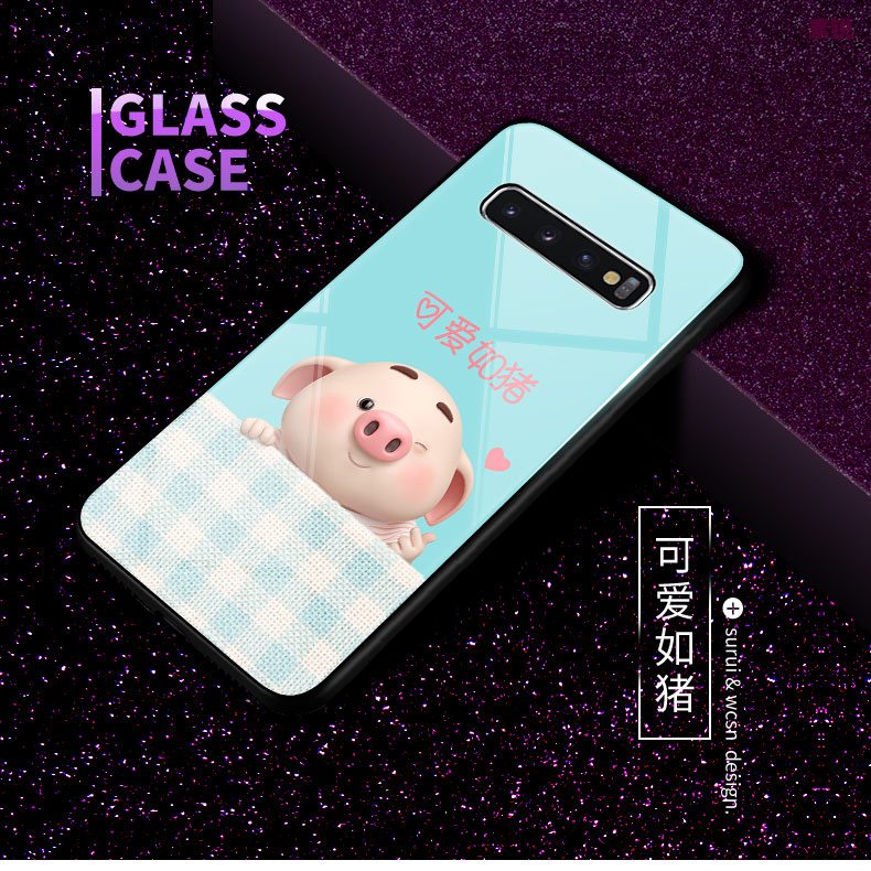 Samsung Galaxy S10+ Etui / Cover Grøn Anti-fald Trendy Beskyttelse Cartoon