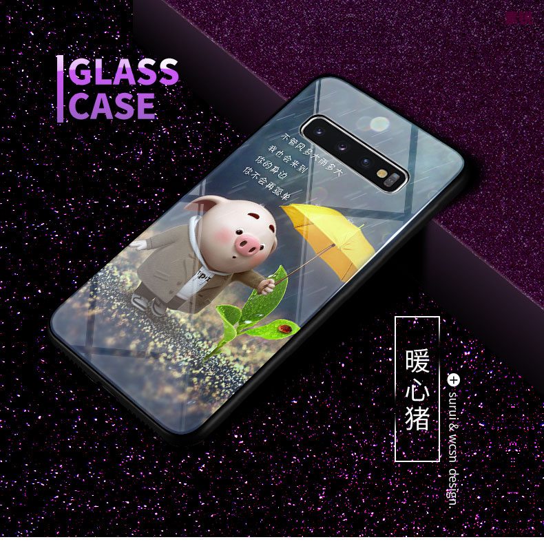 Samsung Galaxy S10+ Etui / Cover Grøn Anti-fald Trendy Beskyttelse Cartoon