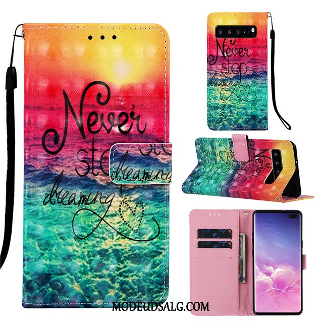 Samsung Galaxy S10 Etui / Cover Grøn Trend Beskyttelse Alt Inklusive Anti-fald