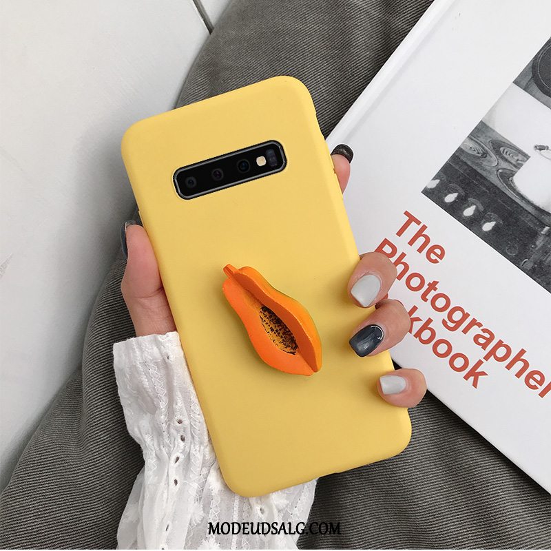 Samsung Galaxy S10+ Etui / Cover Gul Af Personlighed Cartoon Beskyttelse