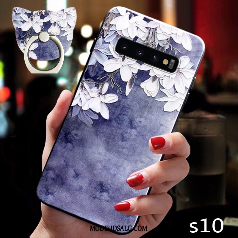 Samsung Galaxy S10 Etui / Cover Kreativ Alt Inklusive High End Blå Silikone