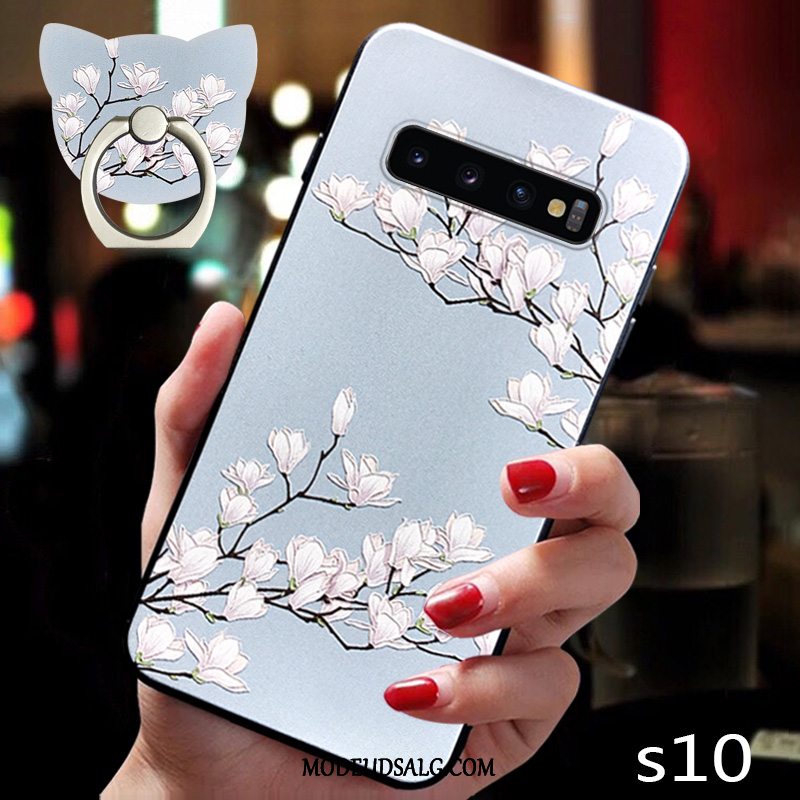 Samsung Galaxy S10 Etui / Cover Kreativ Alt Inklusive High End Blå Silikone