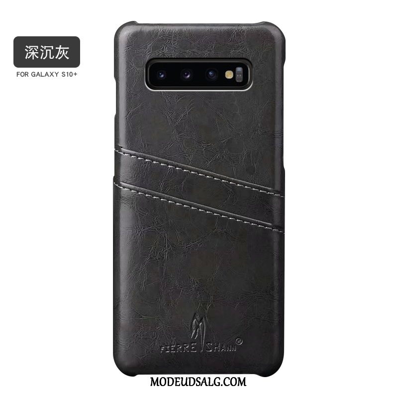 Samsung Galaxy S10+ Etui / Cover Læder Trendy Lædertaske Anti-fald