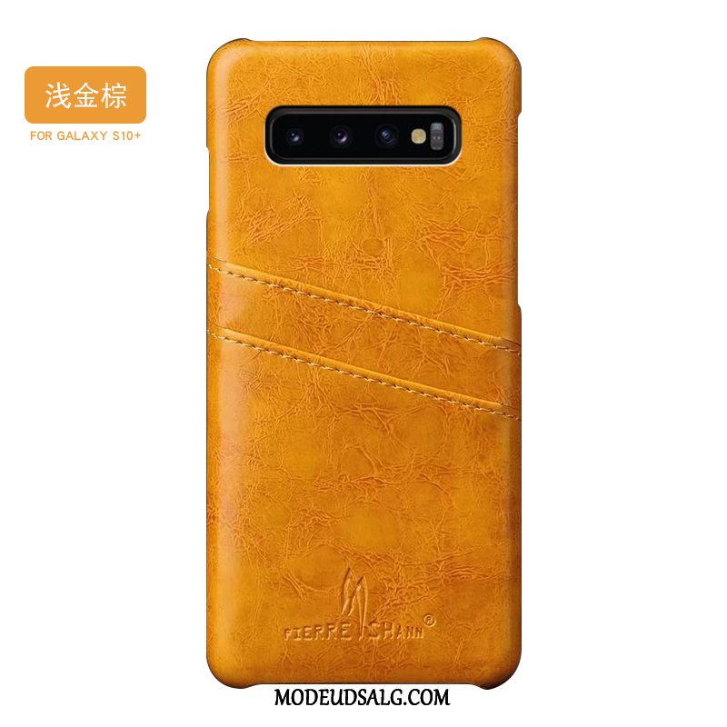 Samsung Galaxy S10+ Etui / Cover Læder Trendy Lædertaske Anti-fald