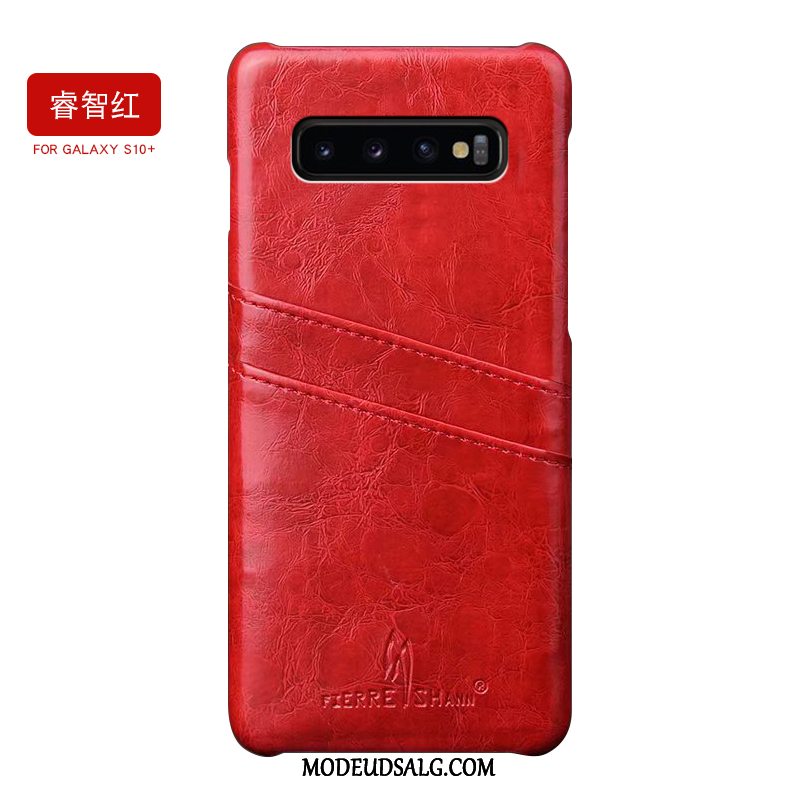 Samsung Galaxy S10+ Etui / Cover Læder Trendy Lædertaske Anti-fald