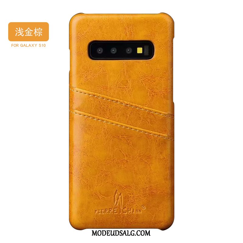 Samsung Galaxy S10 Etui / Cover Ny Læder Simple Af Personlighed Anti-fald