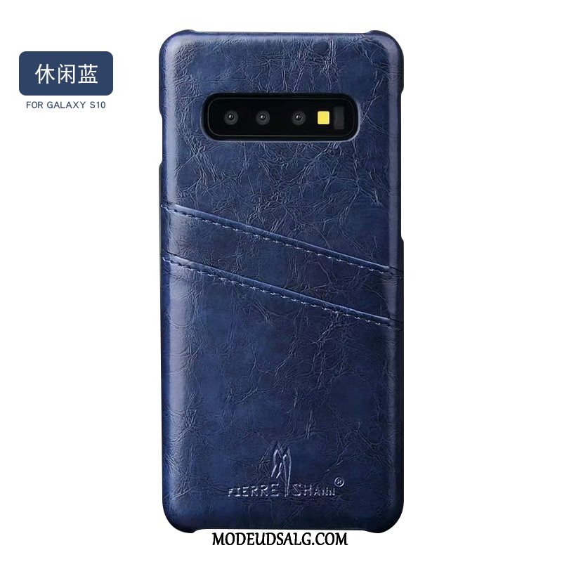 Samsung Galaxy S10 Etui / Cover Ny Læder Simple Af Personlighed Anti-fald