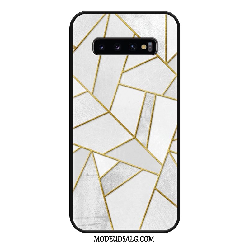 Samsung Galaxy S10+ Etui / Cover Silikone Geometri Af Personlighed Lilla