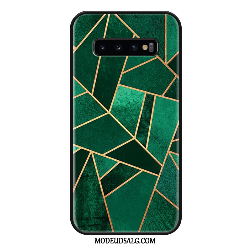 Samsung Galaxy S10+ Etui / Cover Silikone Geometri Af Personlighed Lilla