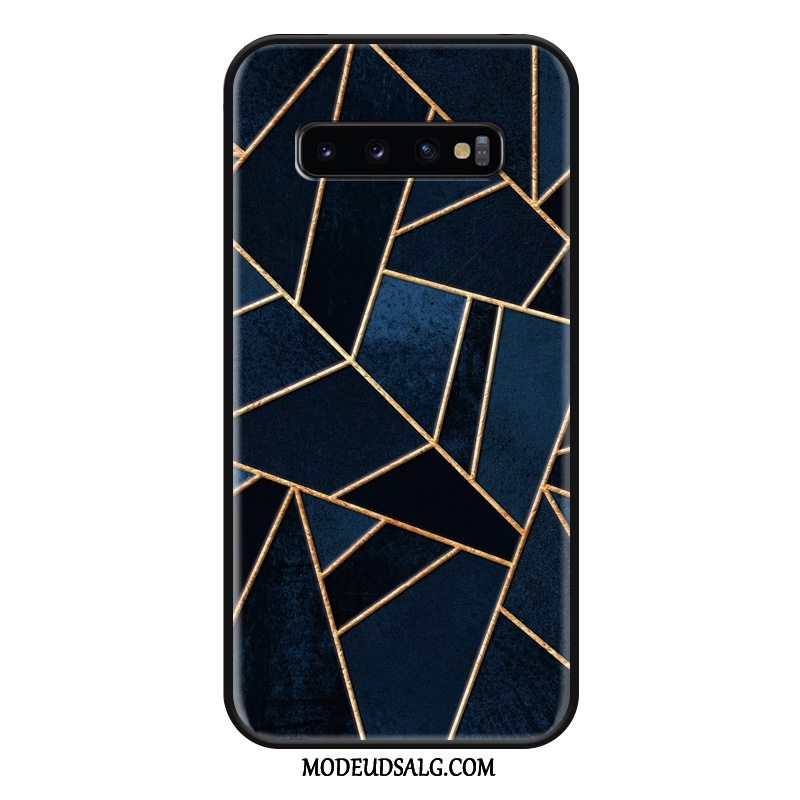 Samsung Galaxy S10+ Etui / Cover Silikone Geometri Af Personlighed Lilla