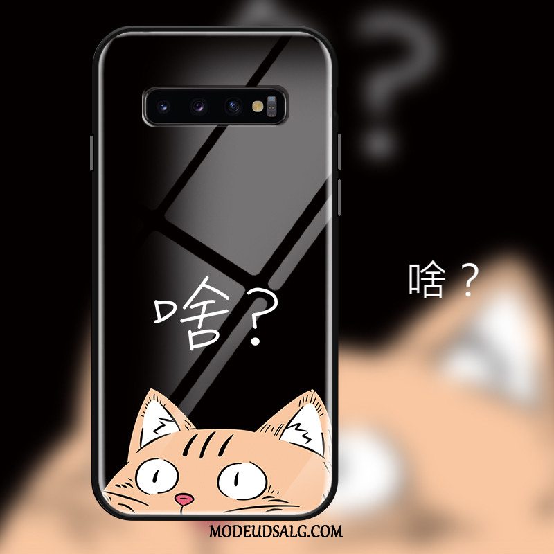 Samsung Galaxy S10+ Etui / Cover Spejl Beskyttelse Sort Cartoon Smuk