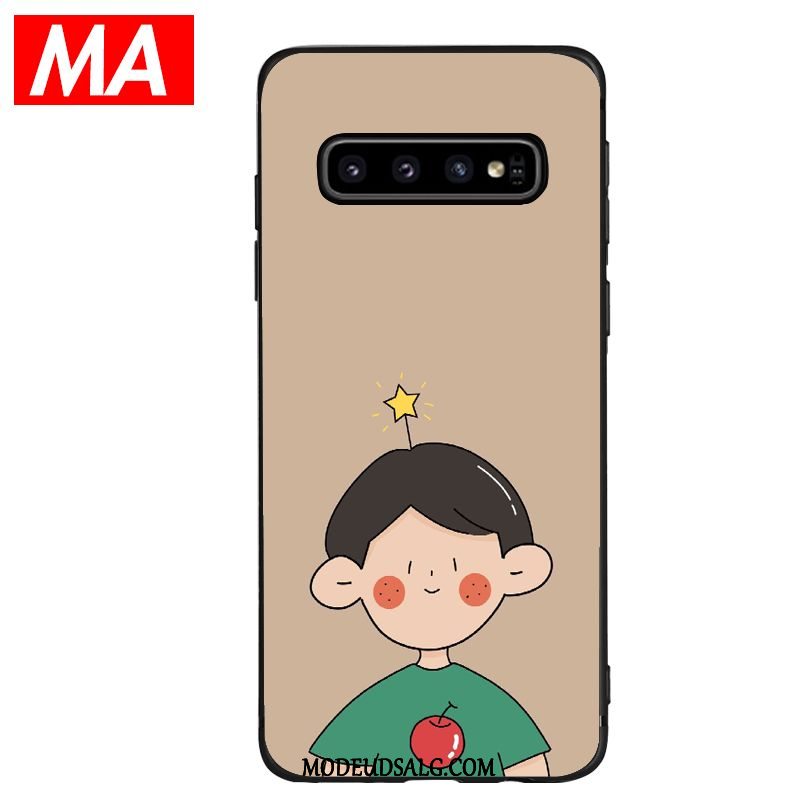 Samsung Galaxy S10+ Etui / Cover Stjerne Silikone Blød Blå Cartoon