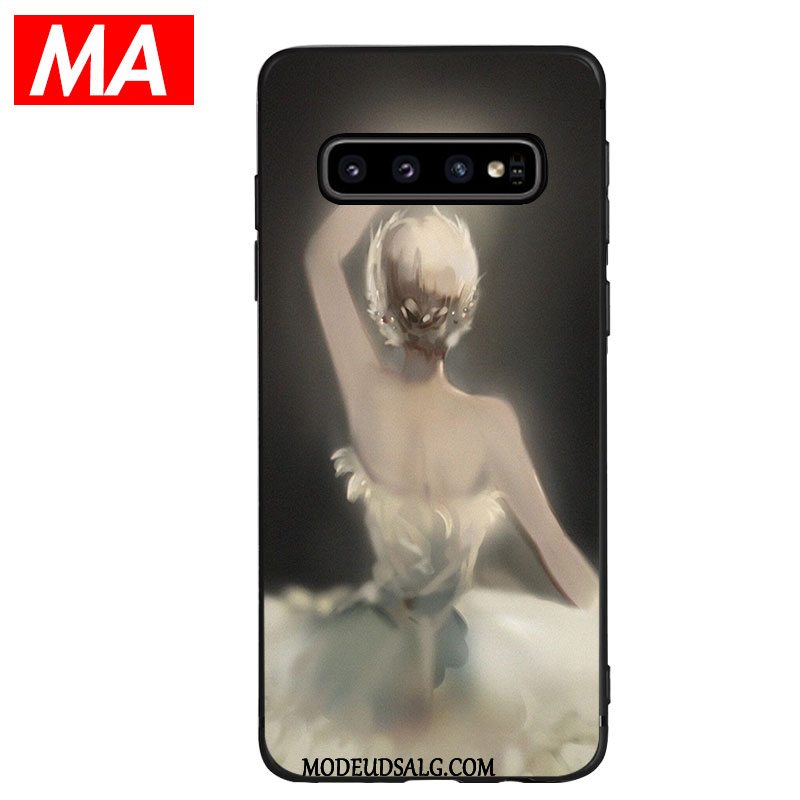 Samsung Galaxy S10+ Etui Grå Silikone Beskyttelse Ballet Angel