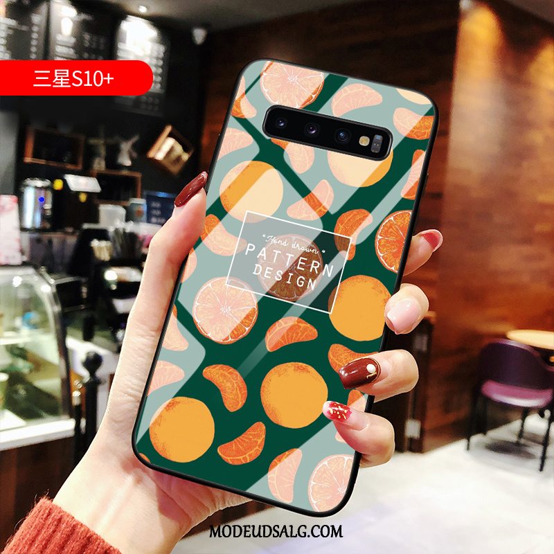 Samsung Galaxy S10+ Etui Gul Beskyttelse High End Lille Sektion Nubuck