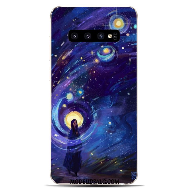 Samsung Galaxy S10 Etui Gul Silikone Universe Beskyttelse Cover