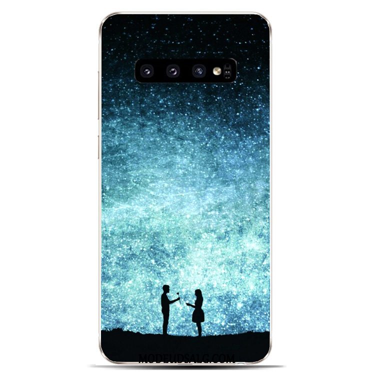 Samsung Galaxy S10 Etui Gul Silikone Universe Beskyttelse Cover