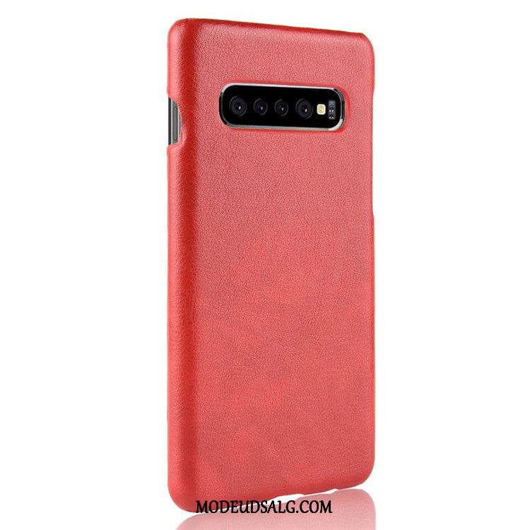 Samsung Galaxy S10 Etui Hård Cover Læder Kvalitet Beskyttelse