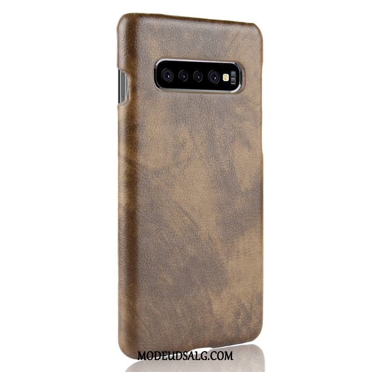 Samsung Galaxy S10 Etui Hård Cover Læder Kvalitet Beskyttelse