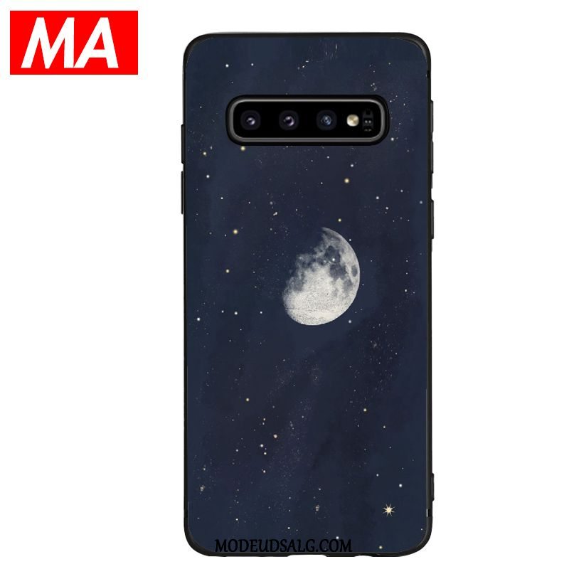 Samsung Galaxy S10+ Etui Kreativ Af Personlighed Måned Sort Trend