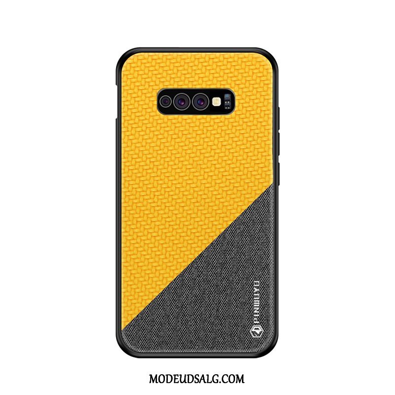 Samsung Galaxy S10+ Etui Kreativ Gul Nubuck Tynd Cover