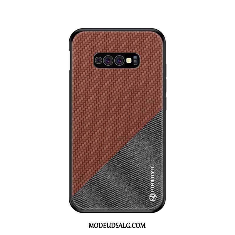 Samsung Galaxy S10+ Etui Kreativ Gul Nubuck Tynd Cover