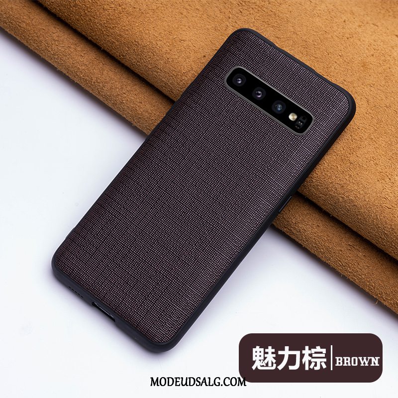 Samsung Galaxy S10+ Etui Læder Cover Alt Inklusive Beskyttelse Lædertaske