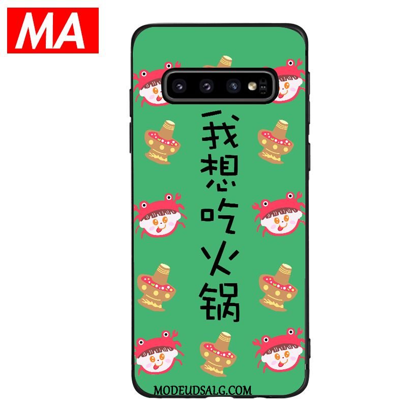 Samsung Galaxy S10+ Etui Net Red Grøn Blød Beskyttelse Cover