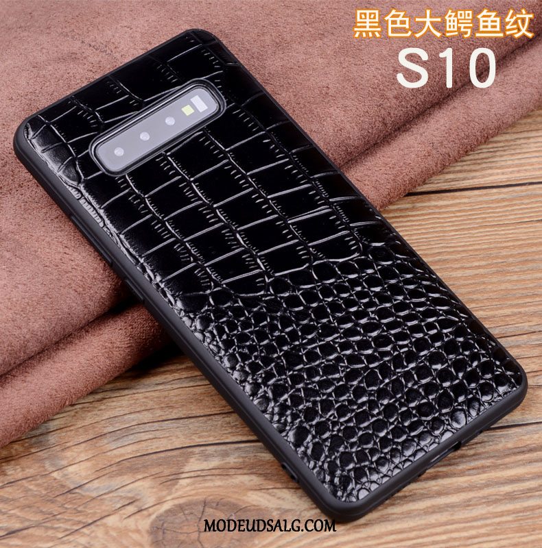 Samsung Galaxy S10 Etui Silikone Blød Krokodille Mønster High End Anti-fald