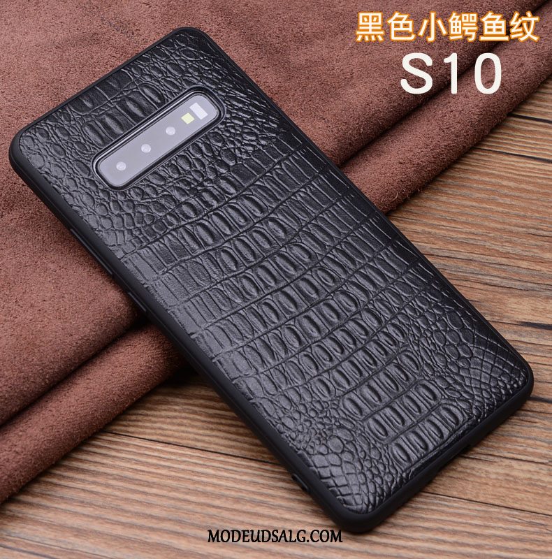 Samsung Galaxy S10 Etui Silikone Blød Krokodille Mønster High End Anti-fald