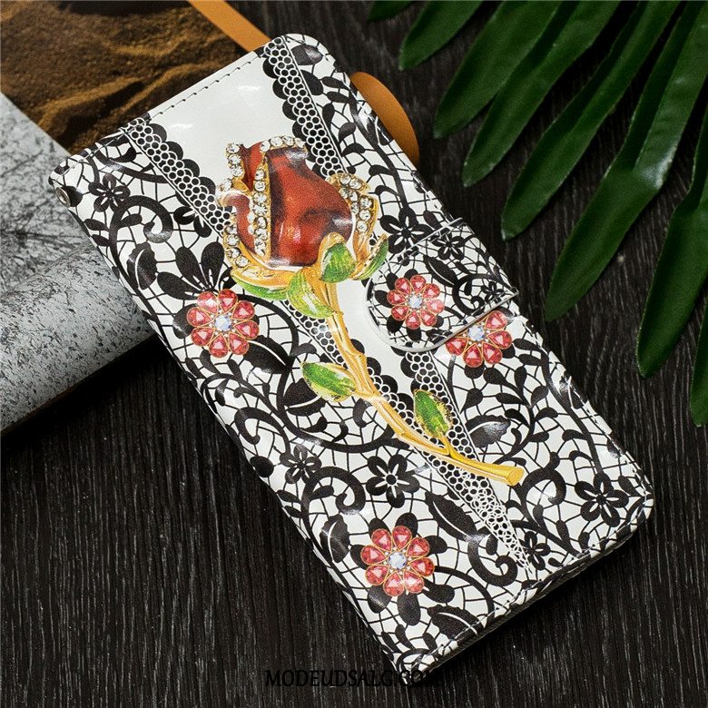 Samsung Galaxy S10 Etui Silikone Cartoon Lilla Lædertaske Clamshell