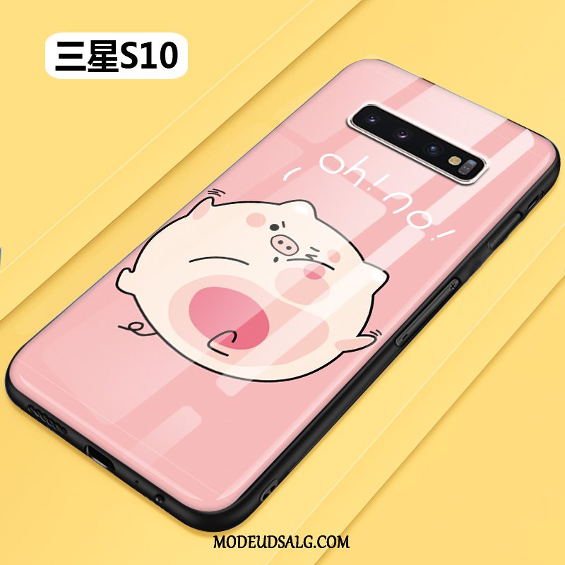 Samsung Galaxy S10 Etui Silikone Glas Blød Beskyttelse Rød