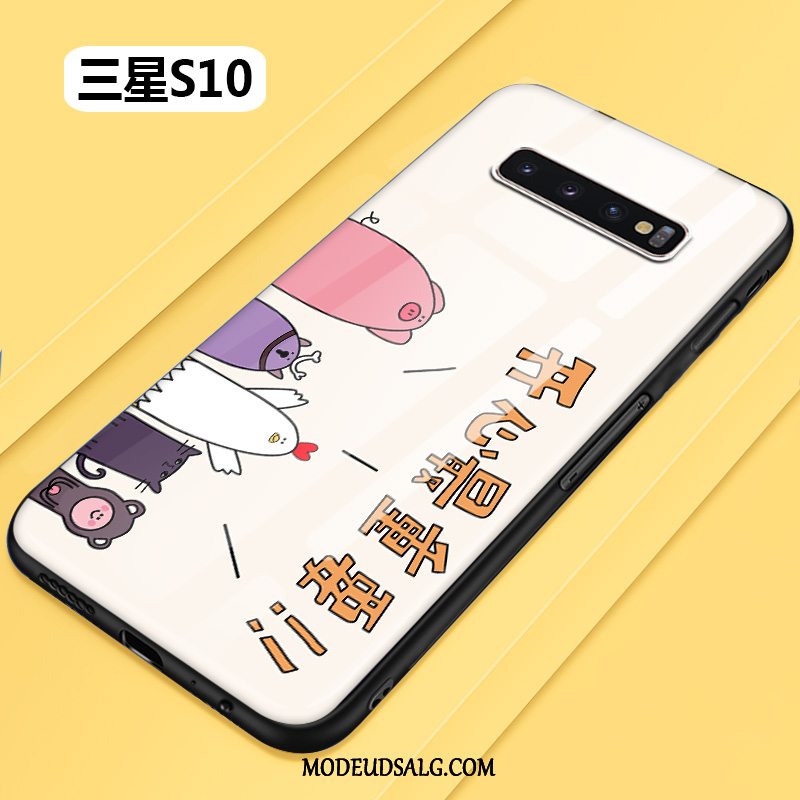 Samsung Galaxy S10 Etui Silikone Glas Blød Beskyttelse Rød