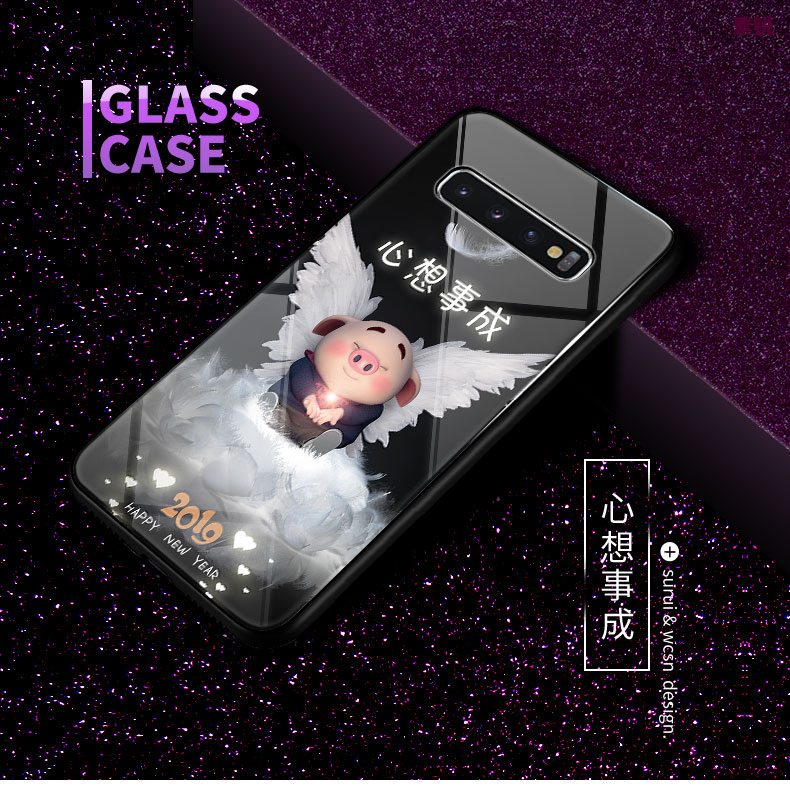 Samsung Galaxy S10 Etui Trendy Kreativ Cover Smuk Glas