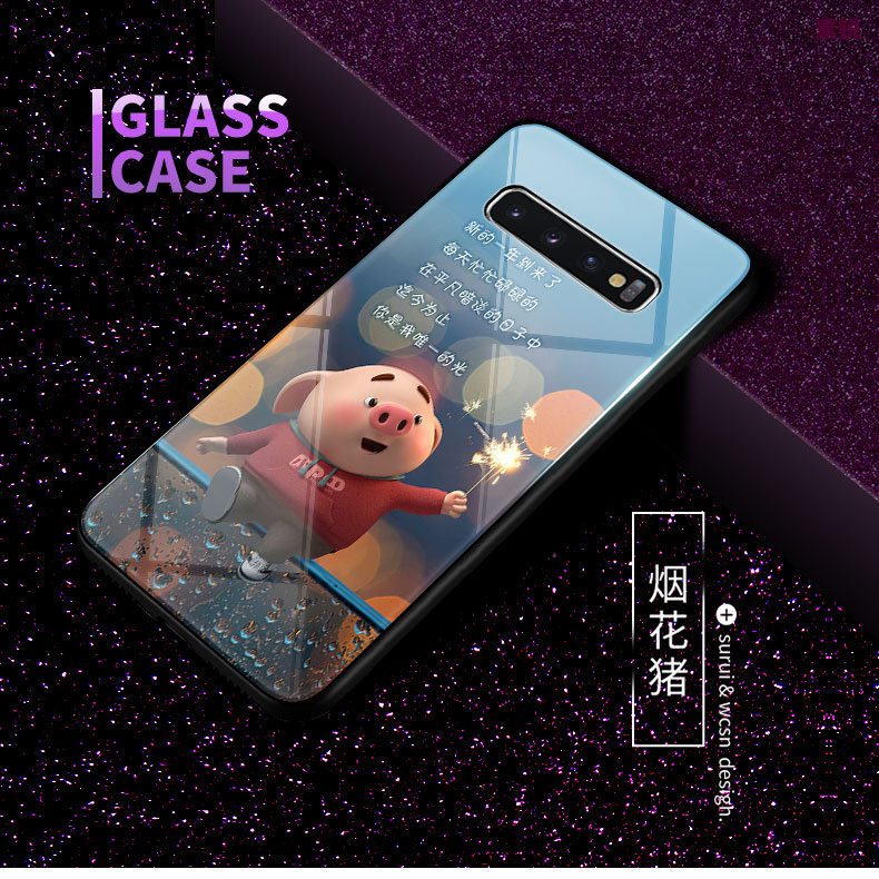 Samsung Galaxy S10 Etui Trendy Kreativ Cover Smuk Glas