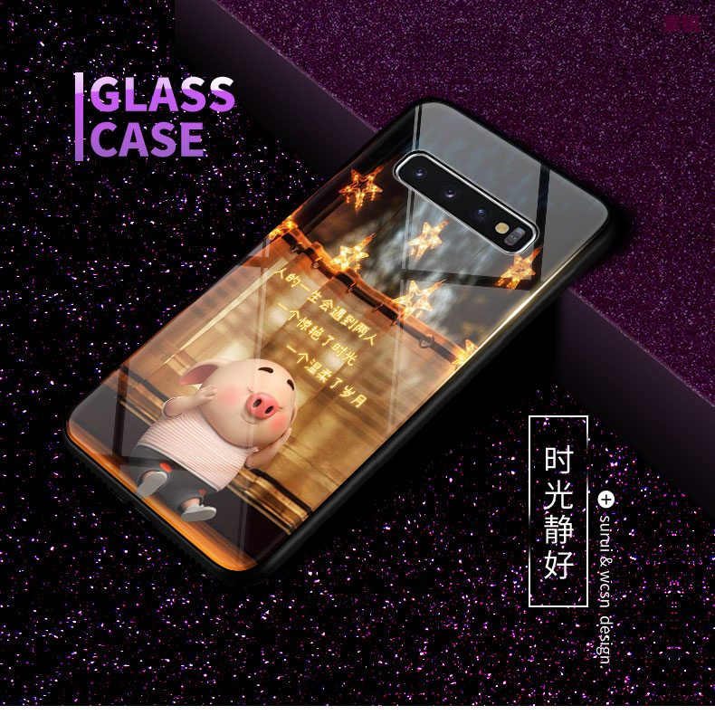 Samsung Galaxy S10 Etui Trendy Kreativ Cover Smuk Glas