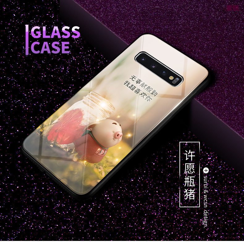 Samsung Galaxy S10 Etui Trendy Kreativ Cover Smuk Glas