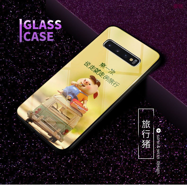 Samsung Galaxy S10 Etui Trendy Kreativ Cover Smuk Glas